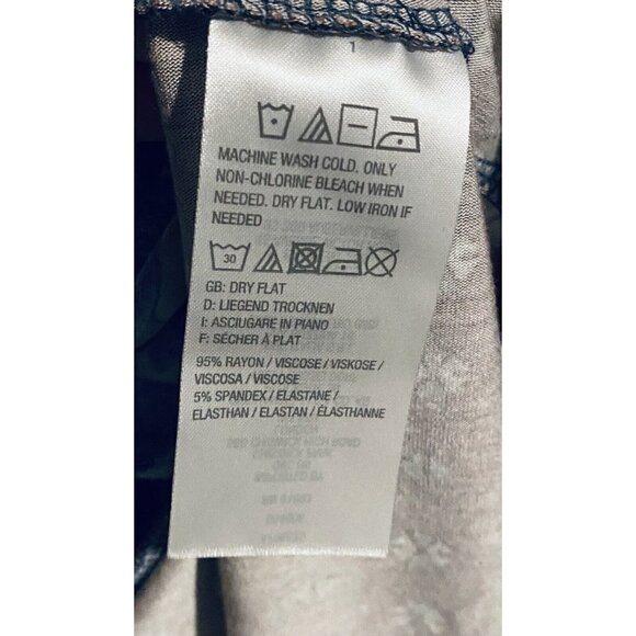 LOGO Lori Goldstein Top Womens Medium Floral Knit Tunic Asymmetrical Ruffle Hem - Picture 7 of 9